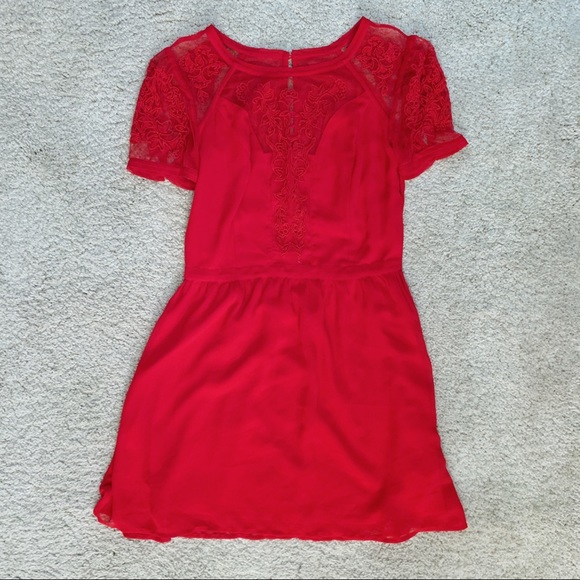 KIMICHI BLUE // VINTAGE RED LACE DRESS - Picture 1 of 8